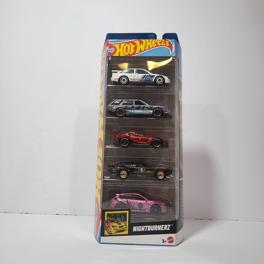 Hot Wheels Night Burnerz 5 Pack‎ Ford Sierra Toyota GR Supra NIB - Picture 2 of 5